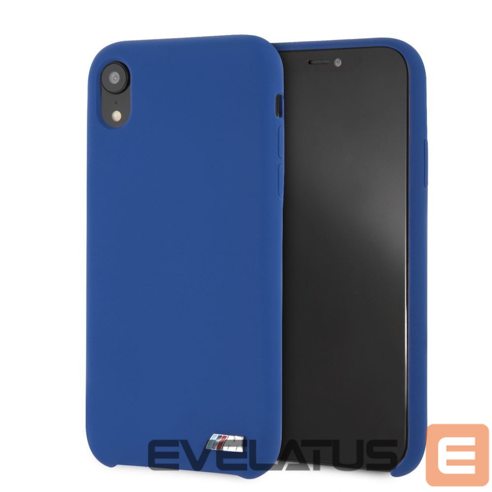 Back panel cover BMW Apple iPhone XR Hardcase Silicone Navy