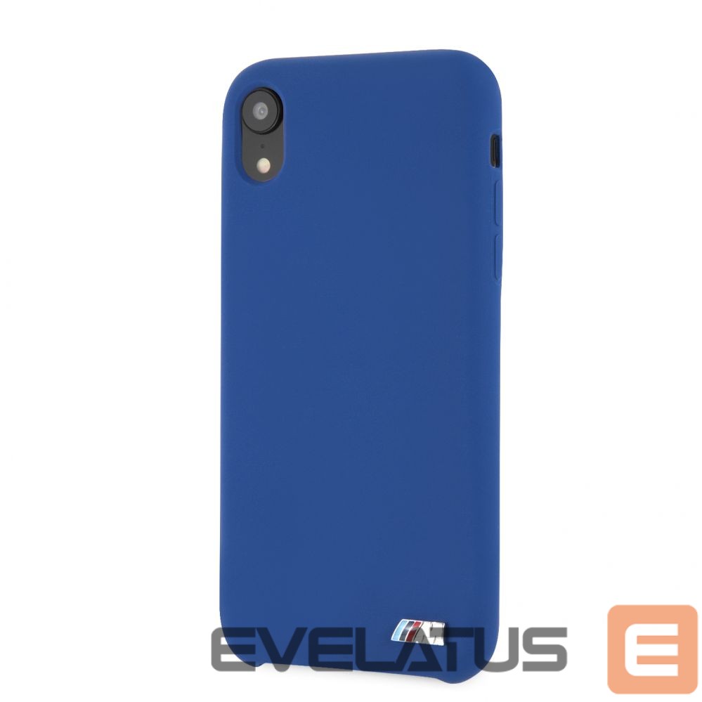 Back panel cover BMW Apple iPhone XR Hardcase Silicone Navy