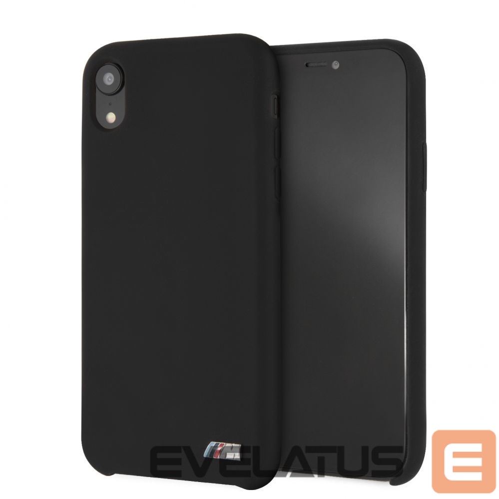 Back panel cover BMW Apple iPhone XR Hardcase Silicone Black
