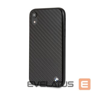 Back panel cover BMW Apple iPhone XR Signature Hard Case Real Carbon Black