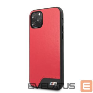 Back panel cover BMW Apple iPhone 11 Pro Hardcase Smooth PU Leather Red
