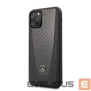 Back panel cover Mercedes-Benz Apple iPhone 11 Pro Hard Case Leather Carbon Fiber Black