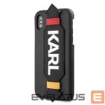 Back panel cover Karl Lagerfeld Apple iPhone X/XS PU Case With Strap Black