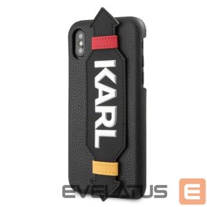 Back panel cover Karl Lagerfeld Apple iPhone X/XS PU Case With Strap Black