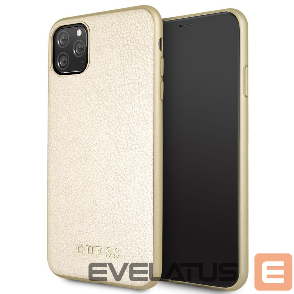 Back panel cover Guess Apple iPhone 11 Pro Max Iridescent PU Hard Case Gold