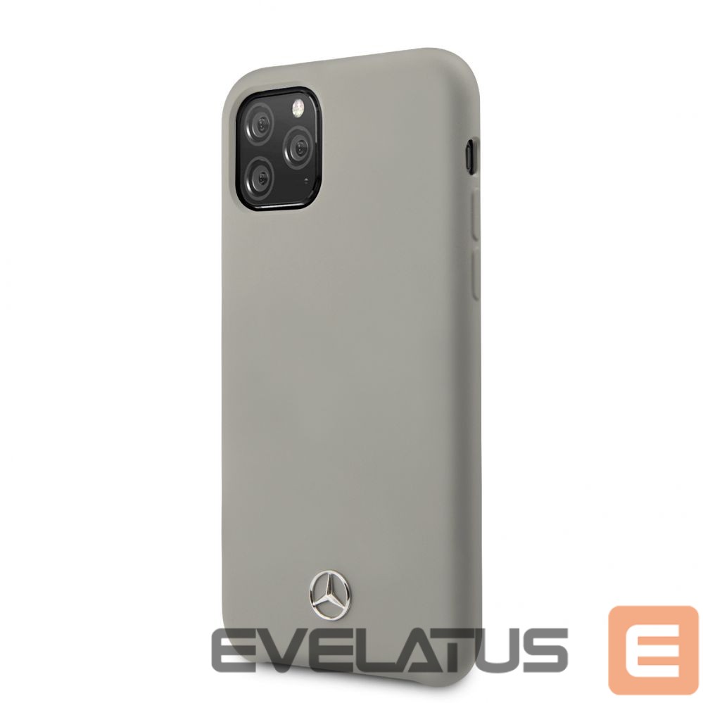Back panel cover Mercedes-Benz Apple iPhone 11 Pro Liquid Silicone Case Grey