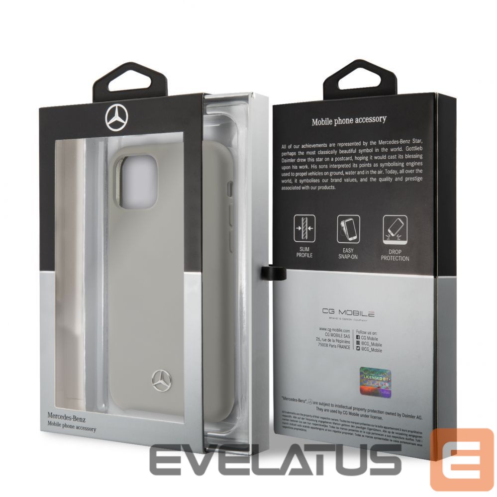 Back panel cover Mercedes-Benz Apple iPhone 11 Pro Liquid Silicone Case Grey