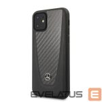 Back panel cover Mercedes-Benz Apple iPhone 11 Hard Case Leather Carbon Fiber Black