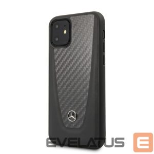 Back panel cover Mercedes-Benz Apple iPhone 11 Hard Case Leather Carbon Fiber Black