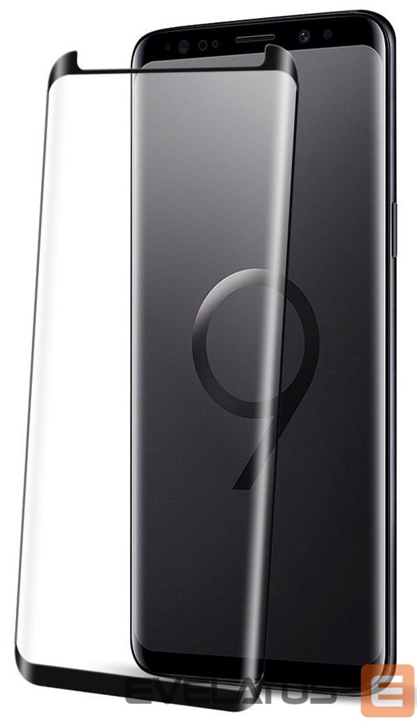 Protective glass Evelatus Samsung Galaxy S9 Plus 3D Full Glue Curved Aluminosilicate Glass 9H (0.26mm) + Camera Protector