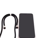 Back panel cover Evelatus Samsung A50 Case with rope Black Transparent