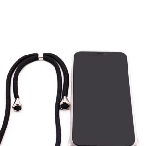 Back panel cover Evelatus Samsung A50 Case with rope Black Transparent