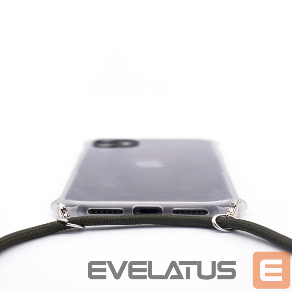 Back panel cover Evelatus Samsung S10 Case with rope Green Transparent