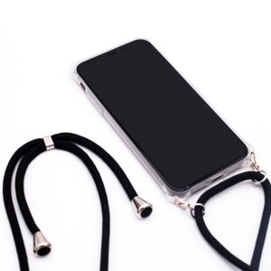 Back panel cover Evelatus Apple iPhone XR Case with rope Black Transparent