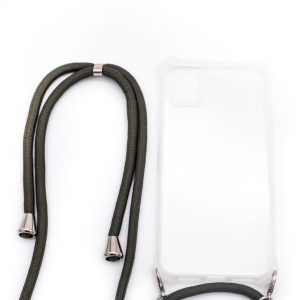 Back panel cover Evelatus Samsung A50s Case with rope Green Transparent
