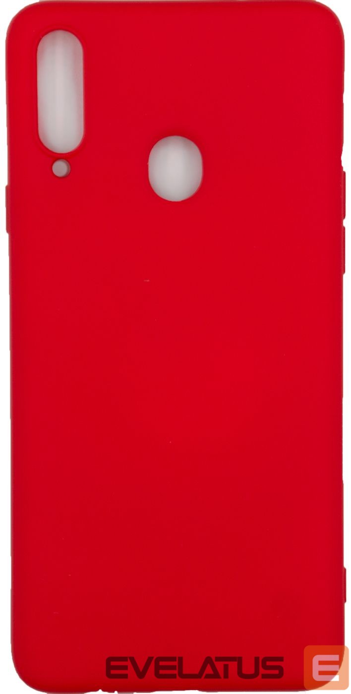 Back panel cover Evelatus Samsung Galaxy A20s Nano Silicone Case Soft Touch TPU Red