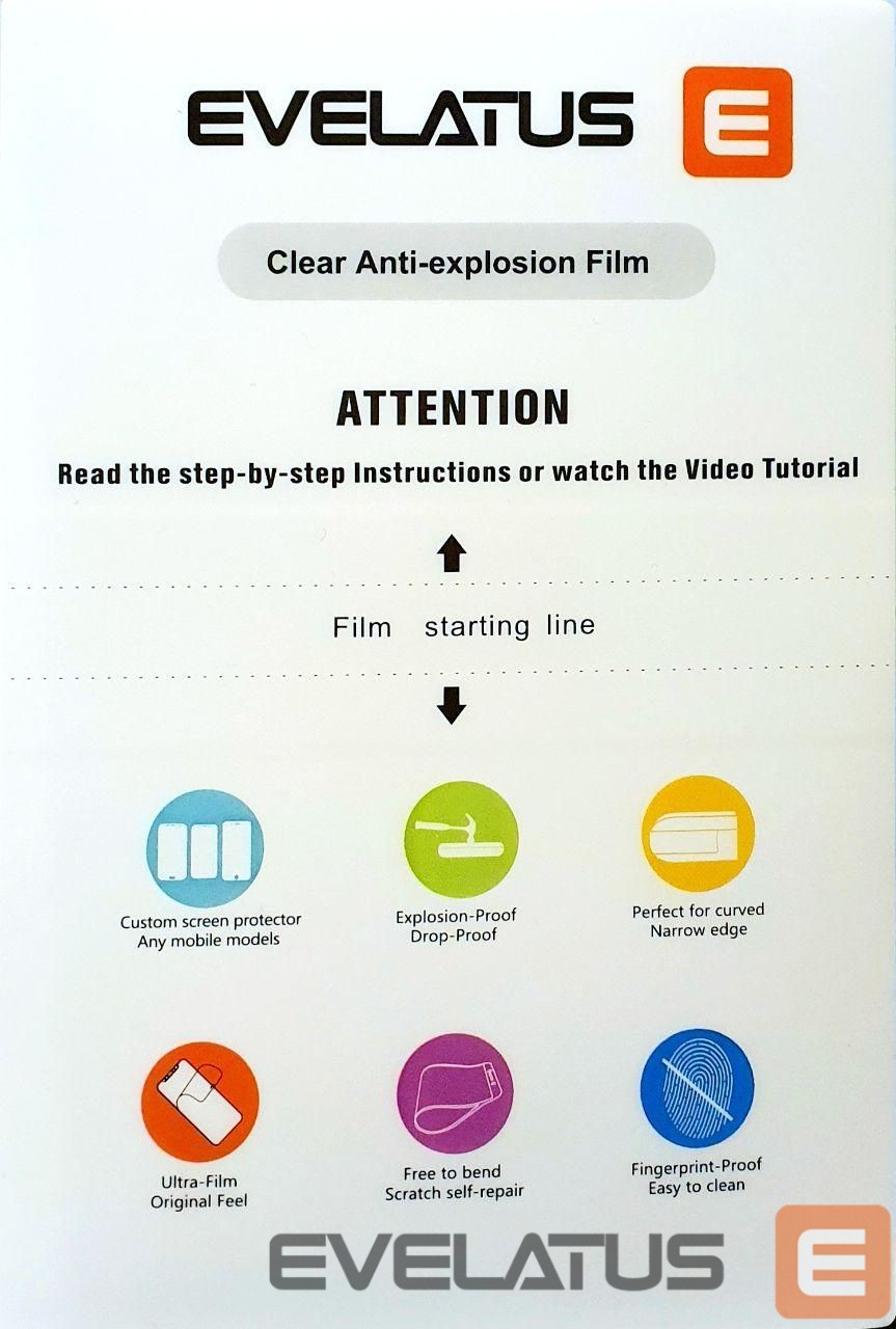 Protective film Evelatus Universal Hydrogel film for cutter Transparent