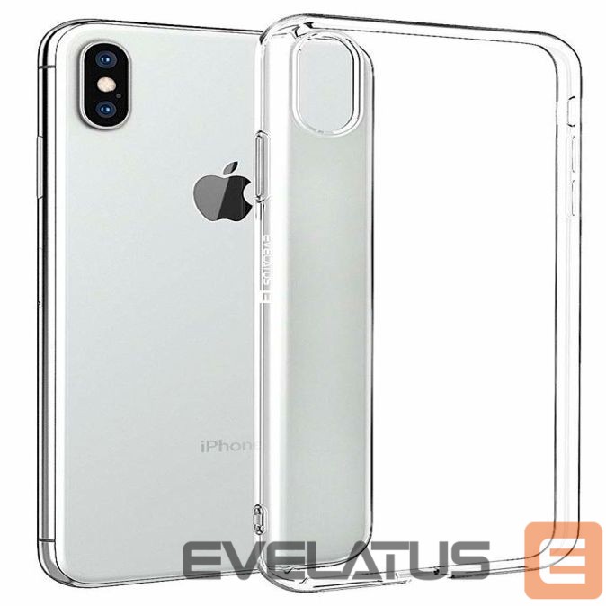 Back panel cover Evelatus Apple iPhone XS Max Clear Silicone Case 1.5mm TPU Transparent
