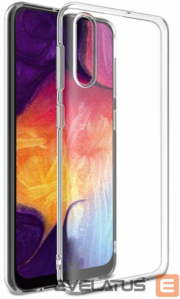 Back panel cover Evelatus Samsung Galaxy A30s Clear Silicone Case 1.5mm TPU Transparent