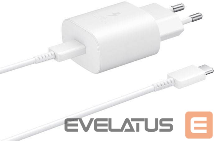 Adapter Samsung Samsung Travel Quick charger Type-C to Type-C 25W, 1M EP-TA800XWEGWW White