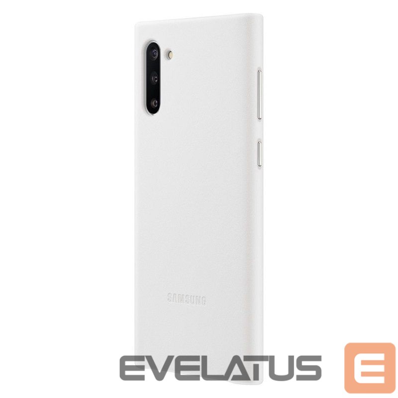 Back panel cover Samsung Note 10 Leather cover case White