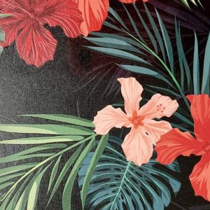 Protective film Evelatus Universal Red Flowers Along With Ferns Colorful Film for Cutter