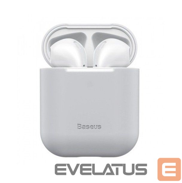Headphone case Baseus Apple Silica Series Ultra-Thin Silicone Protector Case for AirPods 1/2 Grey