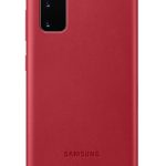 Back panel cover Samsung - Galaxy S20 Leather Cover case Red
