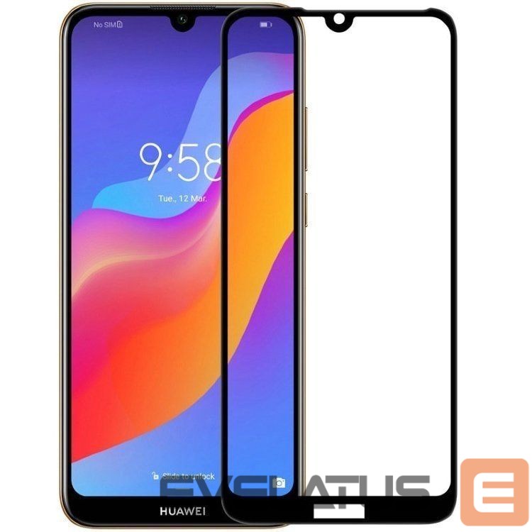 Protective glass iLike Huawei Y6s 2.5D Black Frame Full Glue