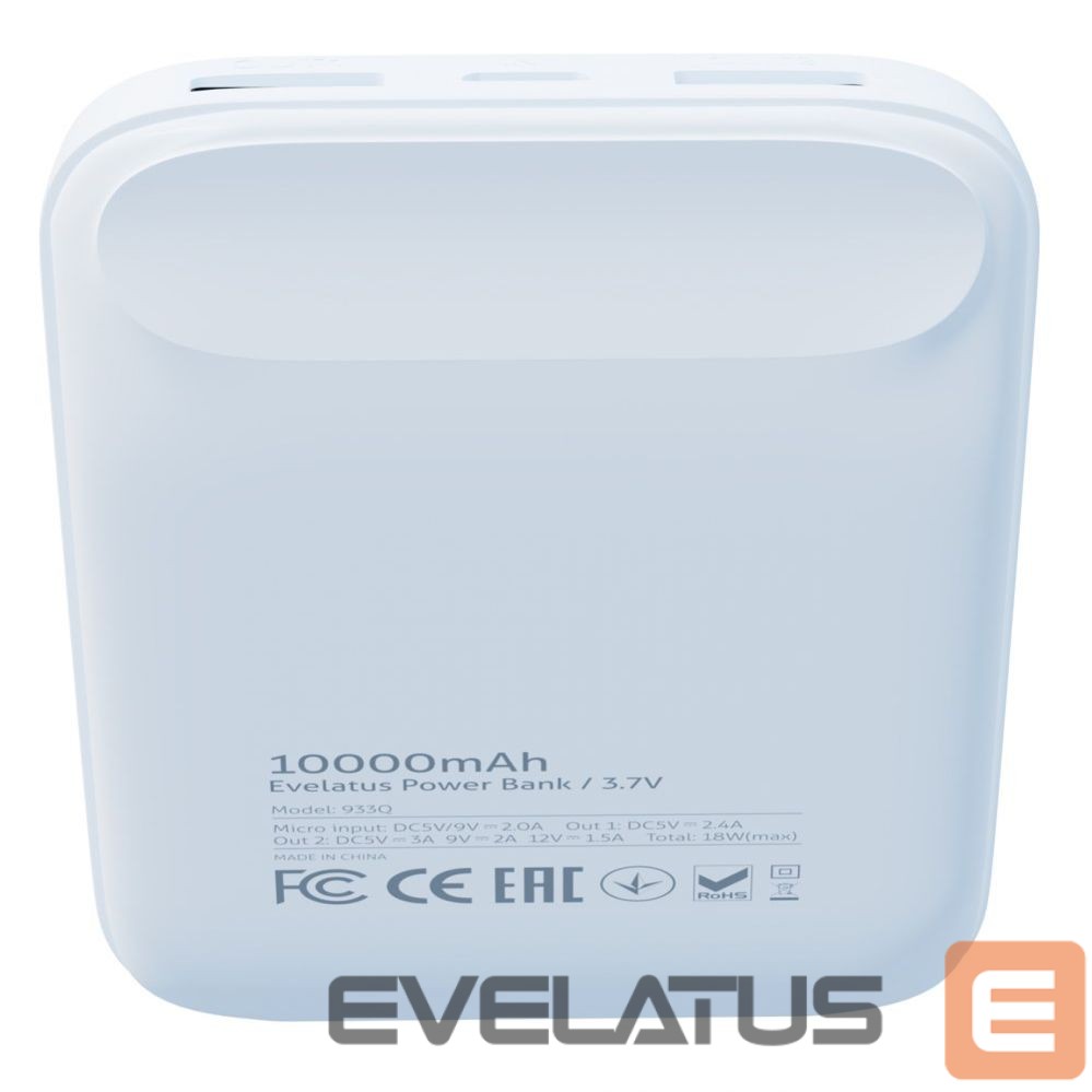 Power bank Evelatus - Evelatus Power Bank EPB07 10000 mAh White