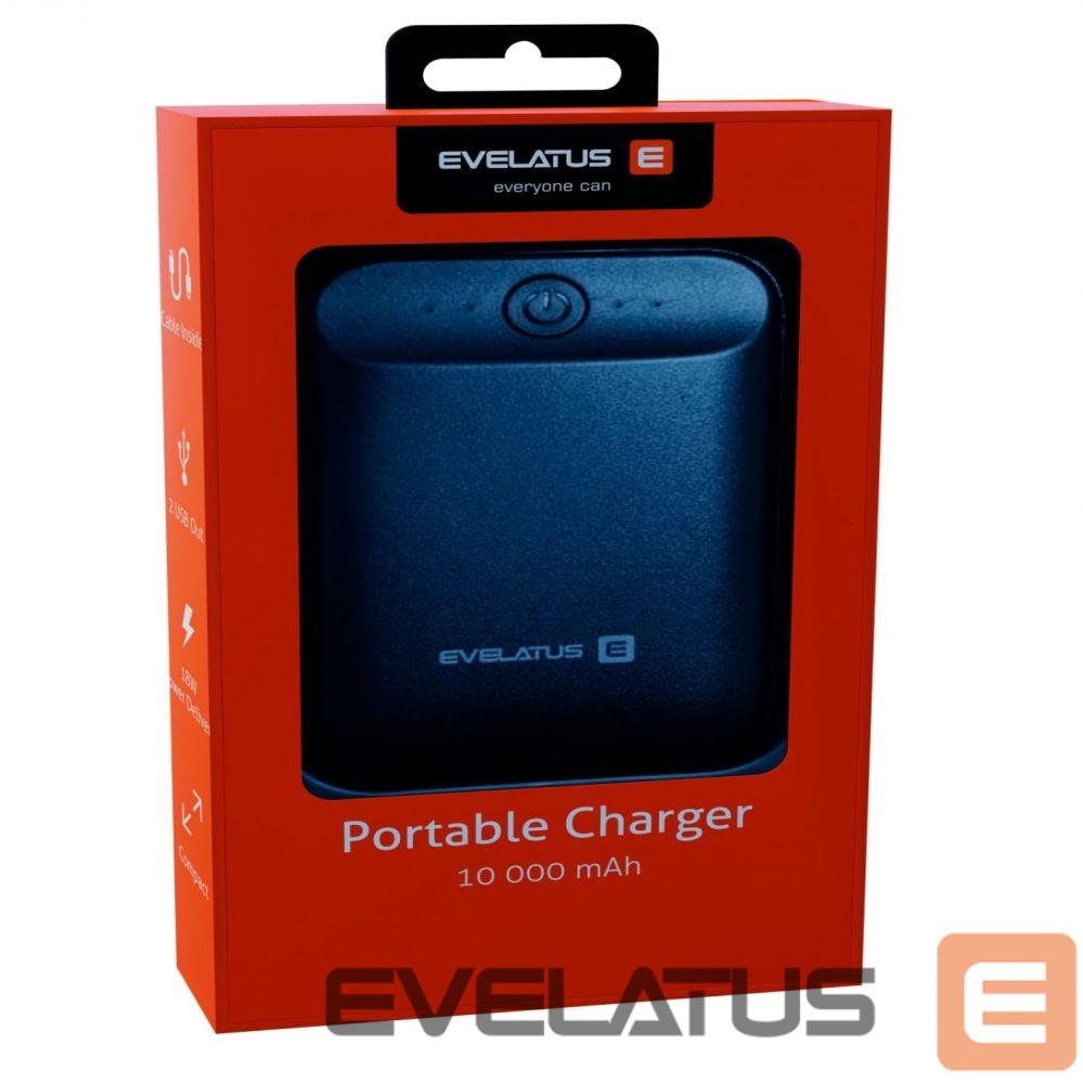 Power bank Evelatus - Power Bank EPB07 10000 mAh Black