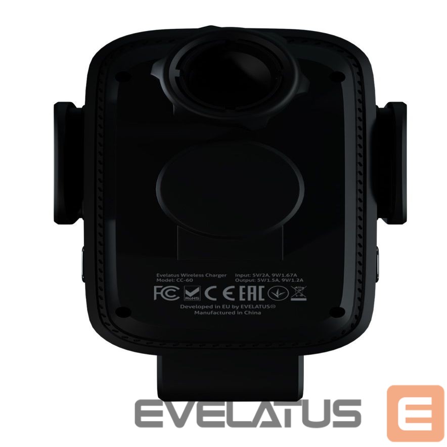 Auto holder Evelatus - Car Holder Wireless Charger WCH03 15W Black