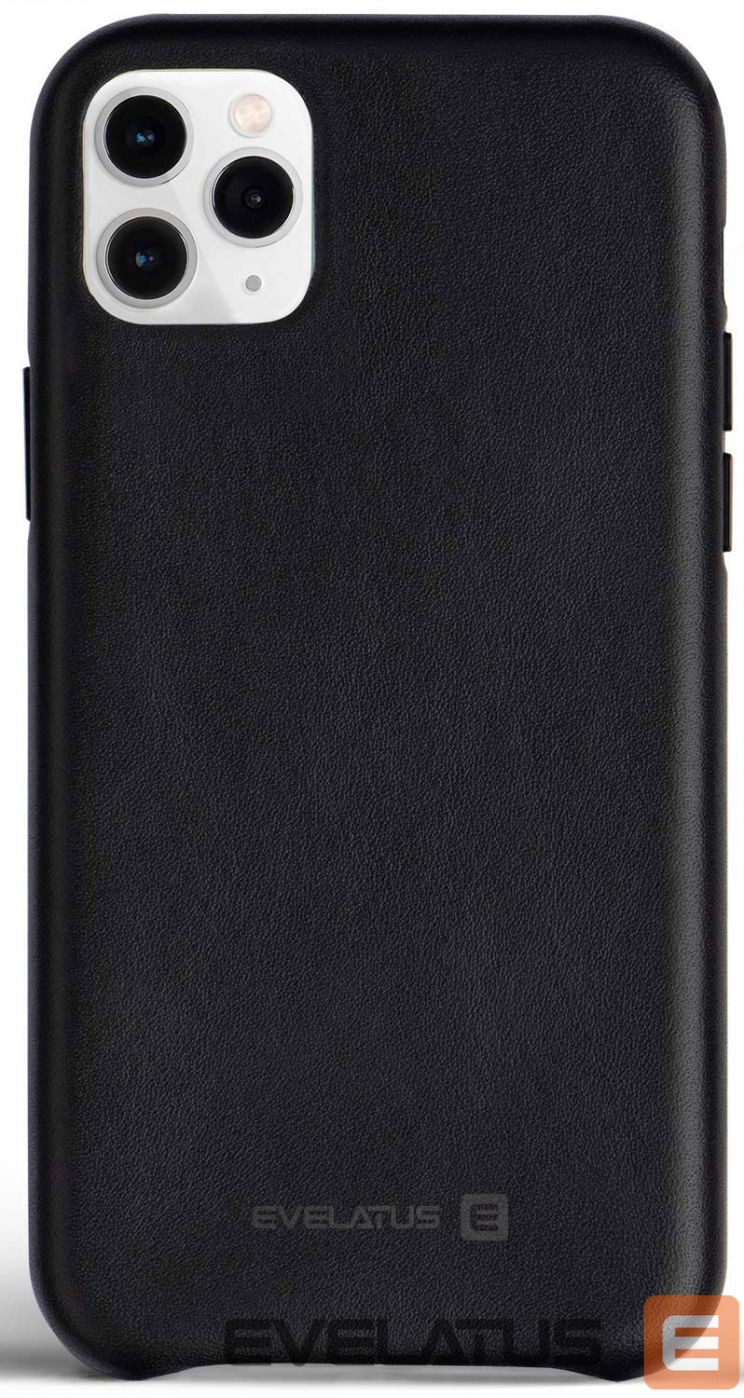 Back panel cover Evelatus Apple iPhone 11 Pro Max Leather Case Black