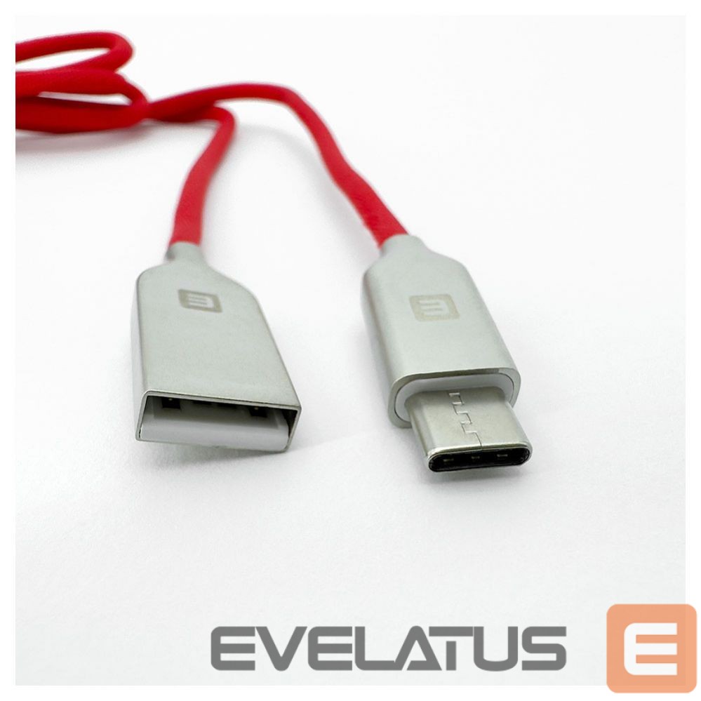 Cable Evelatus Data Cable for Type-C devices TPC06 1m Red