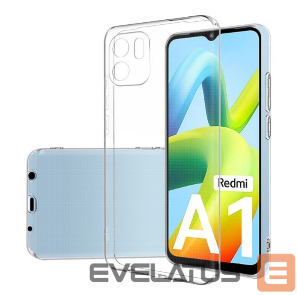 Back panel cover Evelatus Xiaomi Redmi A1 / A2 Clear Silicone Case 1.5mm TPU Transparent