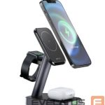 Dock station Acefast  E3 desktop three-in-one wireless charging stand Black