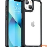 Back panel cover iLike Apple iPhone 14 hard cover with a gel frame Transparent Black