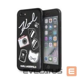 Back panel cover Karl Lagerfeld Apple iPhone 7/8/SE2020 Pins Hard Case Black Black