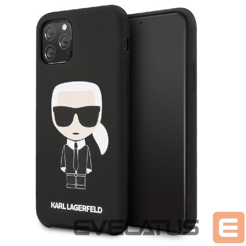 Back panel cover Karl Lagerfeld Apple iPhone 11 Pro Iconic Silicone Cover Black