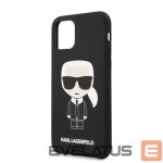 Back panel cover Karl Lagerfeld Apple iPhone 11 Pro Iconic Silicone Cover Black