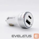 Auto charger Evelatus - Evelatus Quick Car Charger QCC03, QCC03WH White