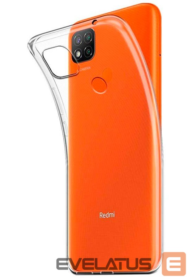 Back panel cover Evelatus Xiaomi Redmi 9C / 10A Clear Silicone Case 1.5mm TPU Transparent