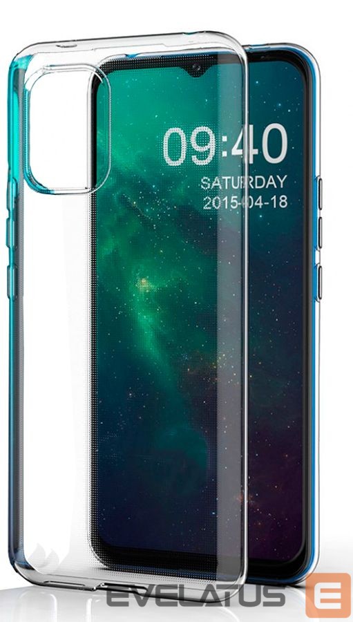 Back panel cover Evelatus Xiaomi Mi 10 Lite Clear Silicone Case 1.5mm TPU Transparent
