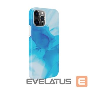 Back panel cover Evelatus Apple iPhone 12 Pro Max Premium Silicone case Customized Print Blue