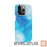 Back panel cover Evelatus Apple iPhone 14 Pro Premium Silicone case Customized Print Blue