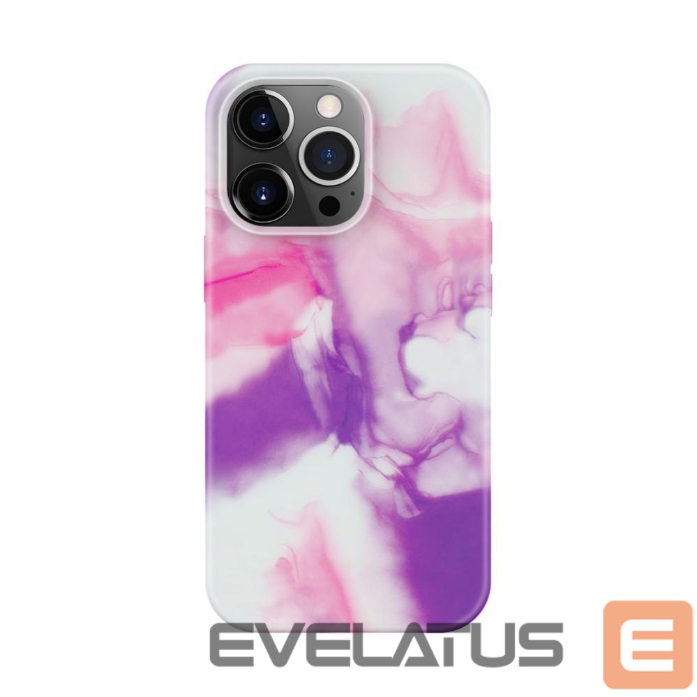 Back panel cover Evelatus Apple iPhone 14 Pro Premium Silicone case Customized Print Purple