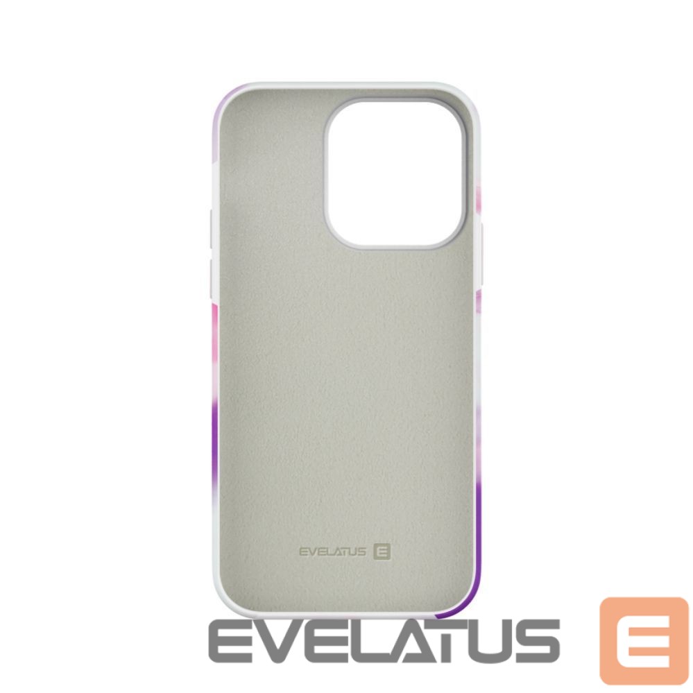 Back panel cover Evelatus Apple iPhone 14 Pro Premium Silicone case Customized Print Purple