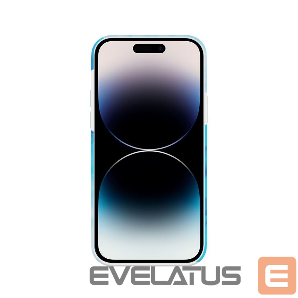 Back panel cover Evelatus Apple iPhone 14 Pro Max Silicone case Customized Print Blue