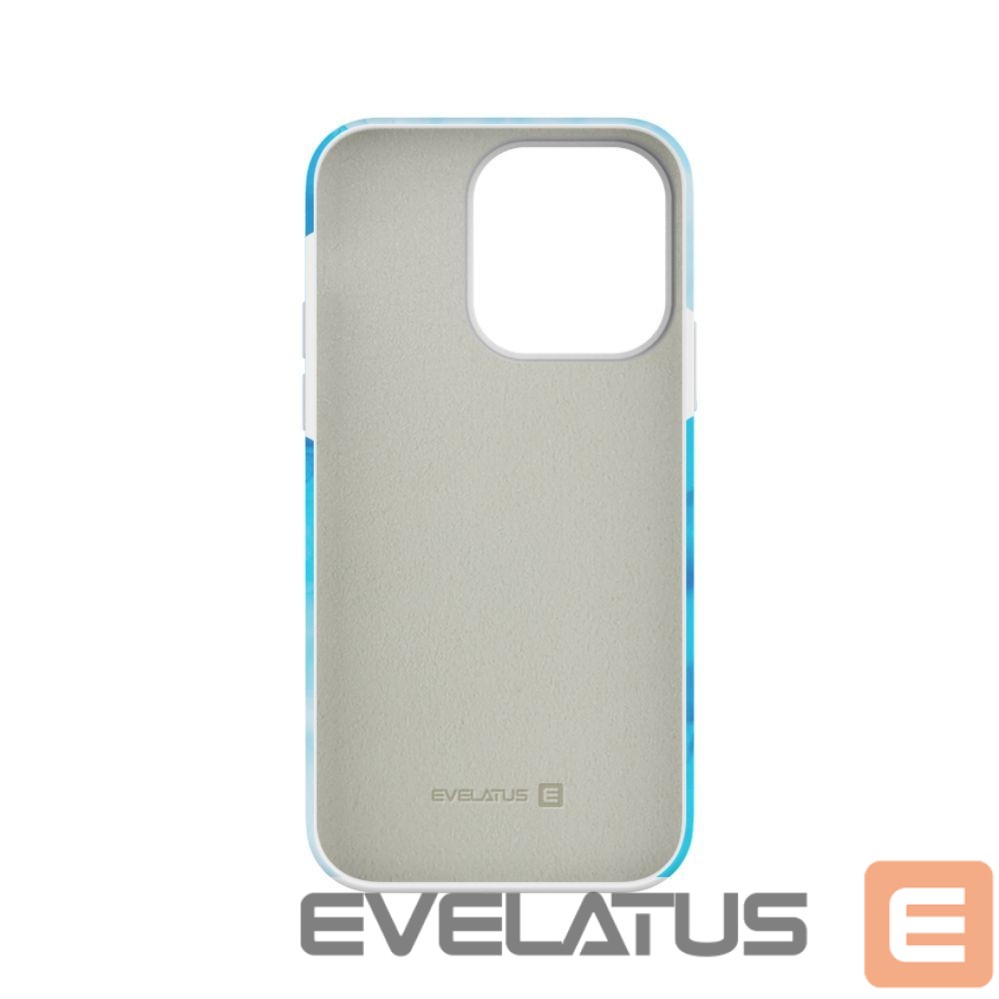 Back panel cover Evelatus Apple iPhone 14 Pro Max Silicone case Customized Print Blue