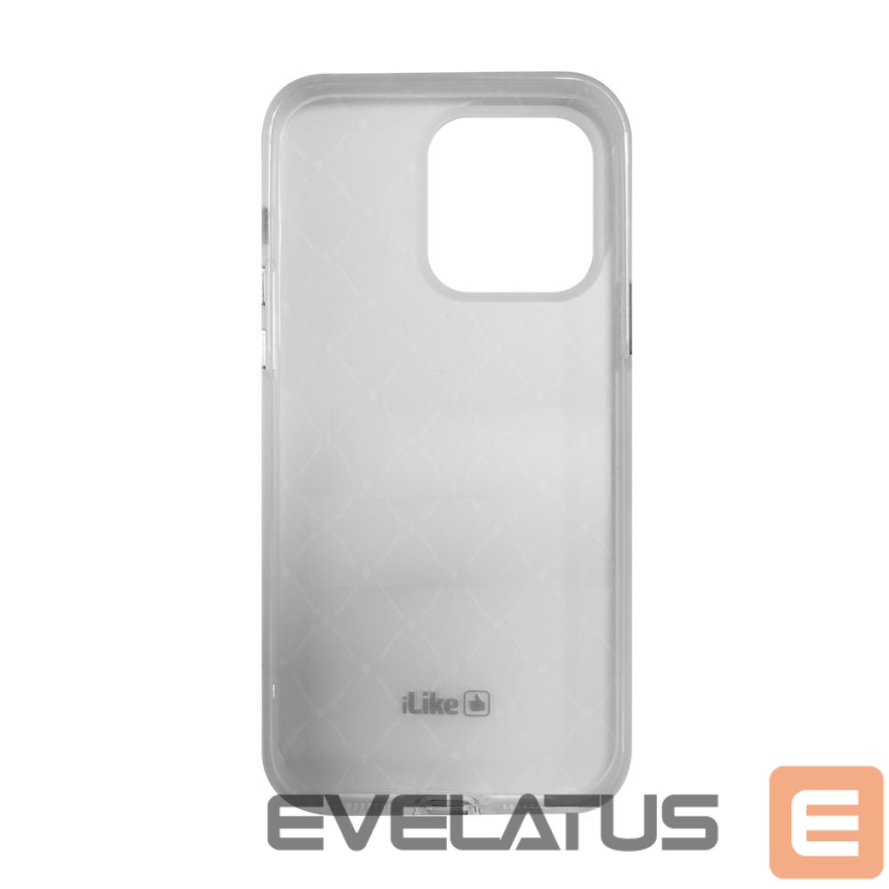 Back panel cover iLike Apple iPhone 14 Pro Max Cover Prowhite Customized Print Design Gray